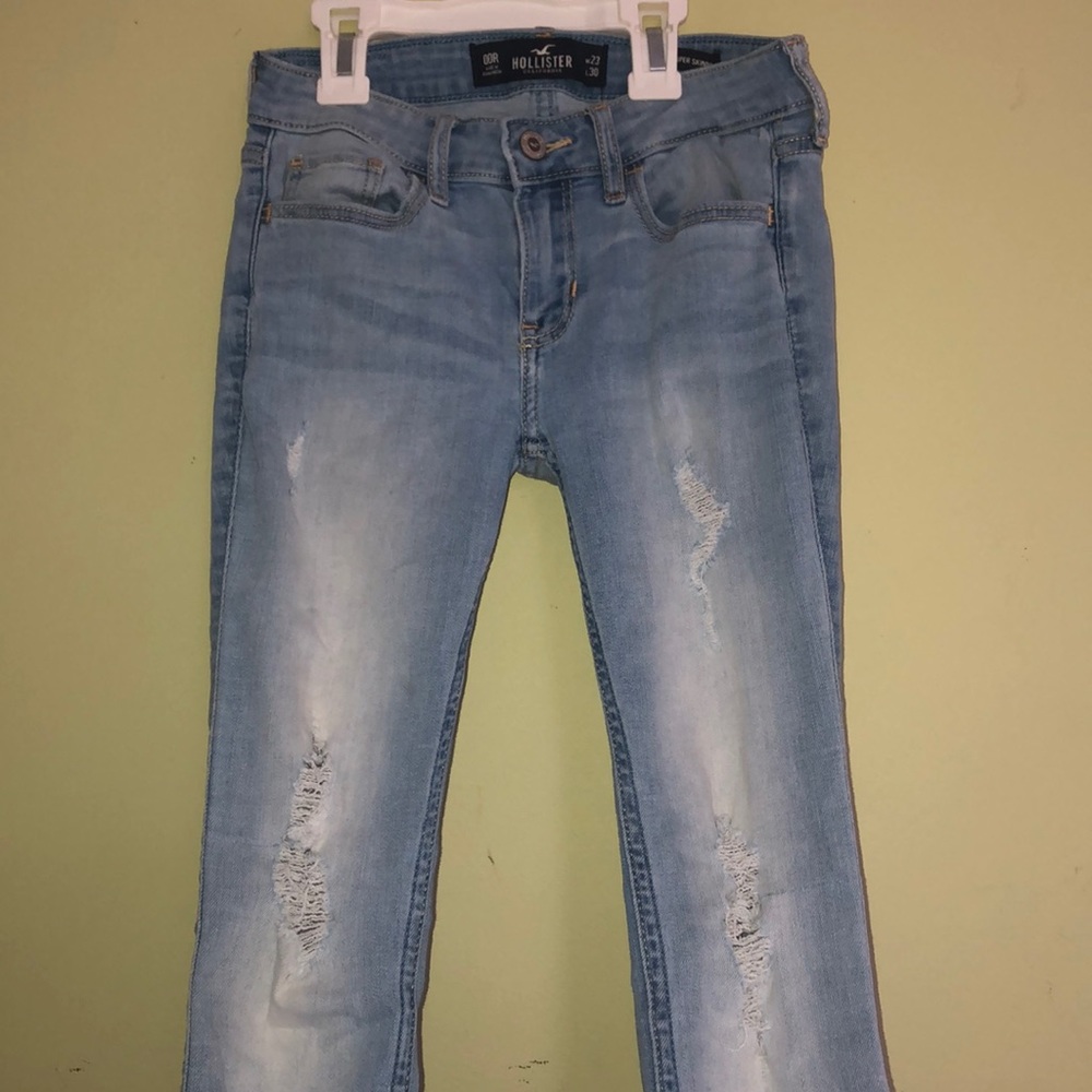 Hollister Low Rise Super Skinny Light Wash Jeans